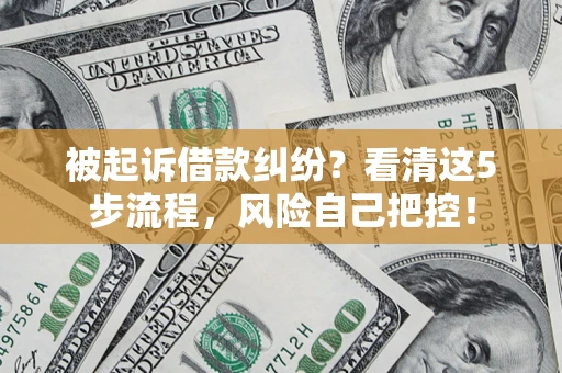 济南被起诉借款纠纷？看清这5步流程，风险自己把控！