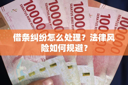 济南借条纠纷怎么处理？法律风险如何规避？